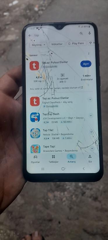 Samsung A10e, 32 GB, rəng - Göy, Qırıq