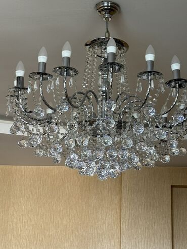 Lent lampalar: Çılçıraq, 10 və daha çox lampa, Xrustal