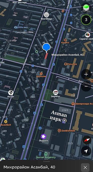Продажа квартир: 1 комната, 43 м², Асанбай мкр Индивидуалка, 4 этаж, Требуется ремонт — 2