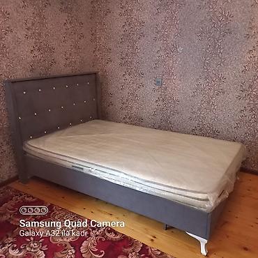 ortopedik matras: - Tək nəfərlik çarpayı və döşək dəsti - Rəng: tünd boz (məxməri/parça — 1