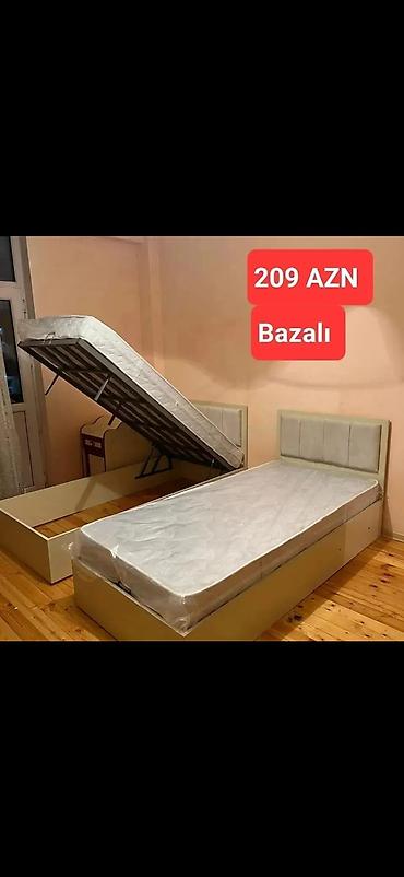 metal vitrin: Bazalı tək nəfərlik çarpayı – 209 AZN - Ölçü: tək nəfərlik (standart) — 1