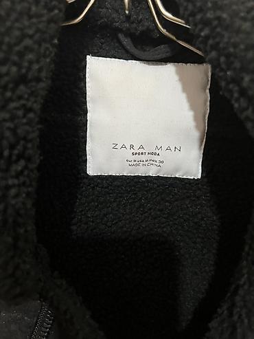 шерпа: Мужская куртка, M, Zara, Б/у, цвет - Черный, Самовывоз — 2