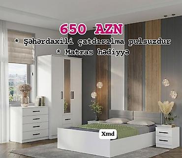 icmeli su catdirilma: Yataq otağı dəsti – 650 AZN Tərkibi: - İkinefərlik çarpayı (başlıqla) — 1