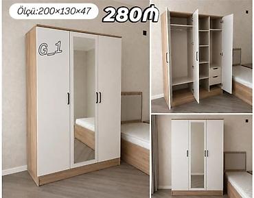 G_1 model paltar dolabı Ölçü: 200×130×47 sm Qiymət: 280 ₼ - 3