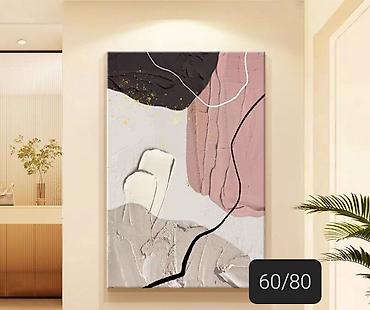 Картины: Абстрактные картины в рамах - Современные настенные постеры/холсты с — 7