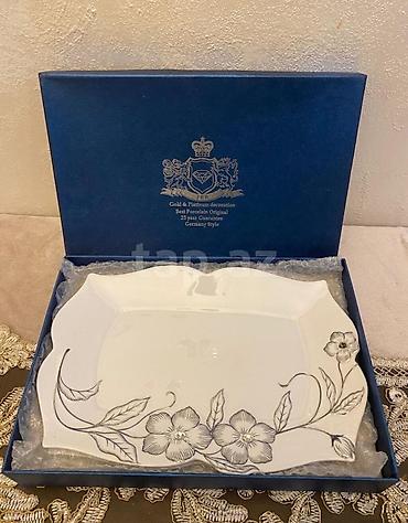 qab: Qutu dəstində porselen süfrə qabı. 050-450-97-55 çatdırılma edirik - — 1