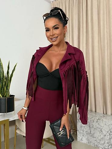 somot pantalone zenske: Jakna od velura sa resama 🌸 ✨ Efektan model koji svaki outfit čini — 9