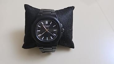 Aksesuarlar: Patek Philippe Qara metal qol saatı – klassik dizayn - Rəng: tam qara — 2
