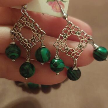 Bijuteriya dəstləri: Bəzək əşyaları dəsti - Bənövşəyi yaquta bənzər daşlardan düzəldilmiş — 9