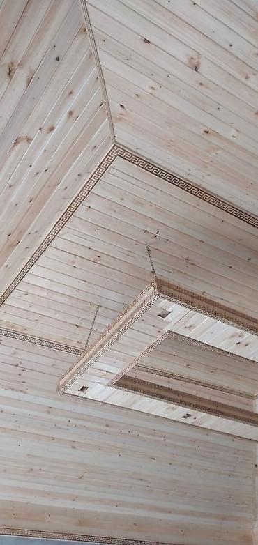Tavan işləri: Taxta tavan və dekorativ asma panel xidməti qiymetle bağlı nömre ile — 3