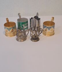 Mətbəx aksesuarları: Başlıq: Подстаканники Təsvir: Klassik çay stəkanı üçün