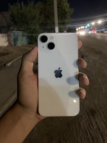 куллер на телефон: IPhone 13, Жаңы, 128 ГБ, Ак, Заряддоочу түзүлүш, Коргоочу айнек, Каптама, 78 %