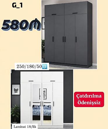 çekmeceli plastik sandıqlar: G_1 model şkaf - Ölçülər: 250/180/50 sm - Material: 18 mm laminat - — 1