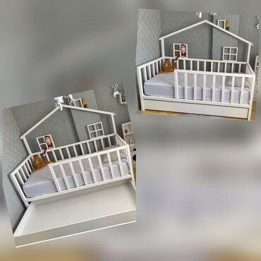 двухэтажная кровать: Б/у, Для девочки и мальчика