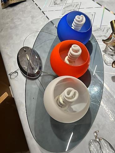 Люстры: Набор светильников: 1) Потолочная люстра с белыми матовыми плафонами — 9