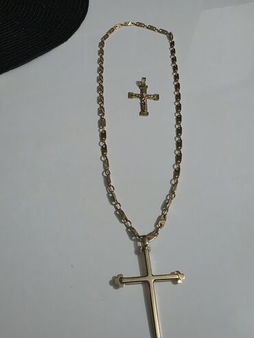 Ogrlice: ​💎 EKSLUZIVNA PONUDA: Ručno Rađen Zlatni Lanac i Krst (585) ​Ovo je — 8