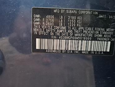 4100 r16: Subaru Legacy: 2021 г., 2.4 л, Автомат, Бензин, Седан — 6
