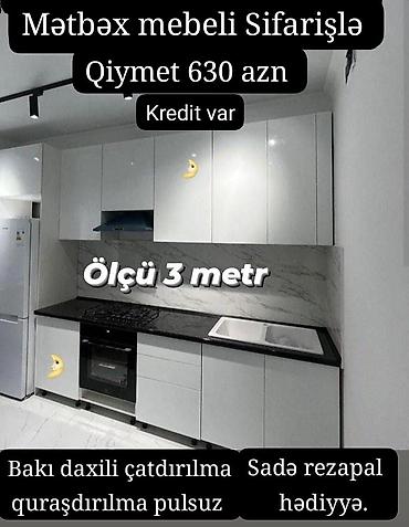 rezapal: 🟣Yeni mətbəx mebeli 🆘 *1 pqm görə qiymətlər* 🟣Mat Laminat *180 azn* — 1