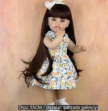kukla bratz: 55 sm ölçülü, real görünüşlü oyuncaq kukla.kilo yarim çəkidə — 3
