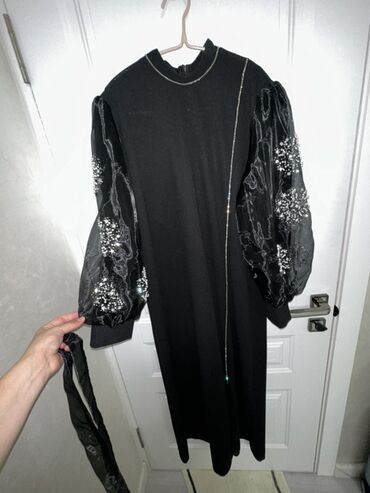 Повседневные платья: Повседневное платье, Осень-весна, Длинная модель, 3XL — 3