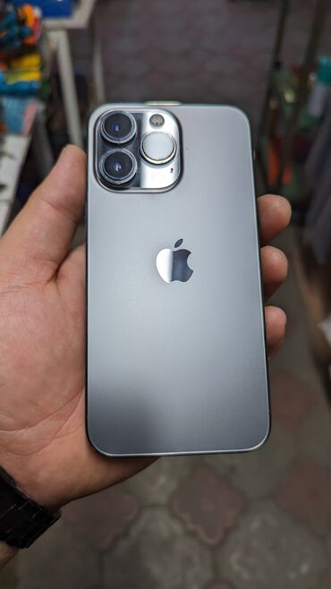 сколько стоит iphone 13 в кыргызстане: IPhone 13 Pro, Колдонулган, 128 ГБ, Matte Space Gray, Кулакчындар, Заряддоочу түзүлүш, Коргоочу айнек, 89 %