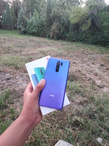 swift 1: Redmi, Redmi 9, Колдонулган, 64 ГБ, түсү - Кызгылт көк, 2 SIM