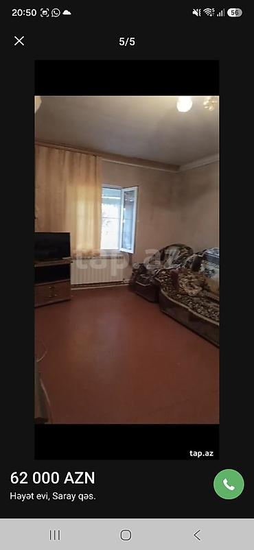 mastagada ev satilir: Həyət evi – Saray qəs. - Qiymət: 62 000 AZN (şəkildə göstərilib) - — 3