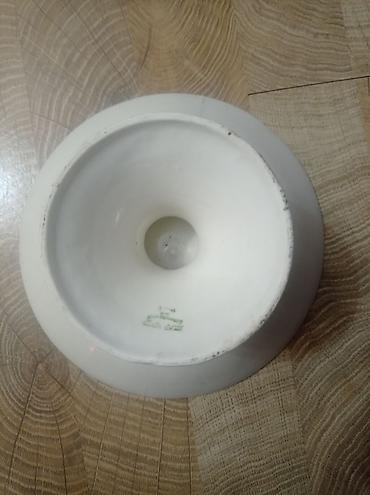aksesuar qabı: Porselen ayaqlı meyvə/şirniyyat qabı - Material: ağ porselen - Forma — 3