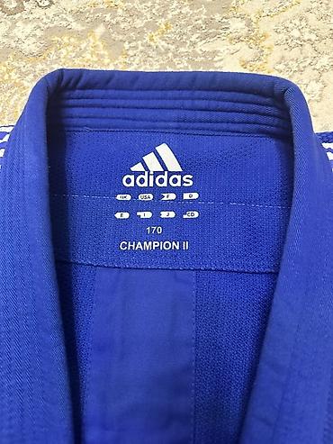 Спортивная форма: Кимоно для дзюдо оригинал adidas Champion II — синий комплект куртка + — 3