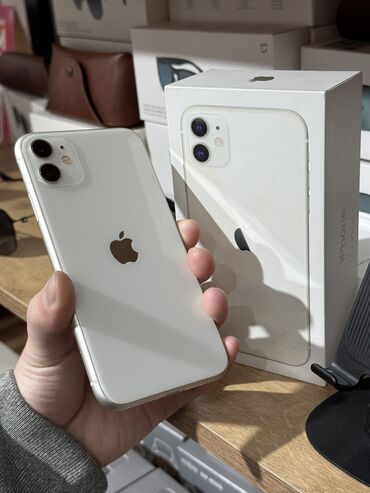 Apple iPhone: IPhone 11, Б/у, 128 ГБ, Белый, Коробка, 71 %