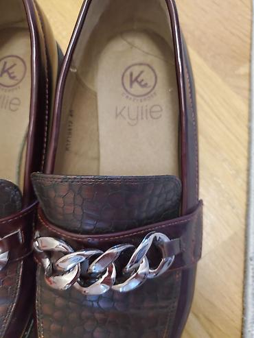 Mokasin və loferlər: Kylie by Crazy Shoes qadın loafers - Rəng: tünd bordo (şarap — 2