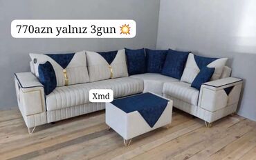 Masa və oturacaq dəstləri: Künc divan, Yeni, Açılan, Bazalı, Parça, Şəhərdaxili pulsuz çatdırılma
