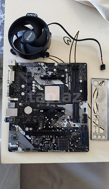 Kompüter ehtiyyat hissələri: Asrock A320M m2 slotlu plata R5 2400G vega 11 daxili qrafik karti var — 1