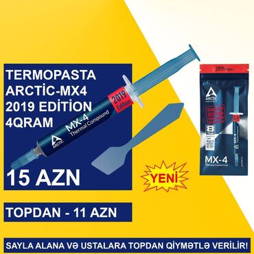 Videokartlar: Termopasta "Arctic MX-4 4qram" SAYLA ALANA VƏ USTALARA TOPDAN QİYMƏTLƏ