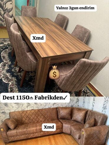 Yataq otağı dəstləri: Yeni, Masa və oturacaqlar, Divan