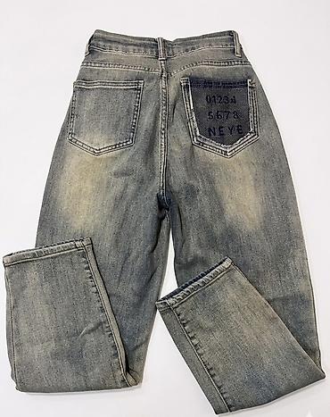 Kişi geyimləri: Unisex denim şalvar - Kəsim: Klassik/straight fit, beldə ilgəkli — 2