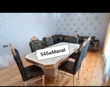 Masa və oturacaq dəstləri: Qonaq otağı üçün, Yeni, Açılmayan, Dördbucaq masa, 6 stul -da lalafo.az — 2 Masa və oturacaq dəstləri: Qonaq otağı üçün, Yeni, Açılmayan, Dördbucaq masa, 6 stul — 2
