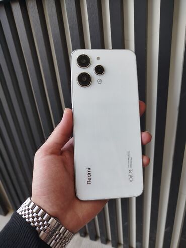 xiaomi telefonlari: Xiaomi Redmi 12, 256 GB, rəng - Ağ, 
 Düyməli, Barmaq izi