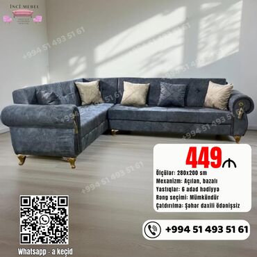 Divanlar: Künc divan, Yeni, Açılan, Bazalı, Parça, Şəhərdaxili pulsuz çatdırılma — 26