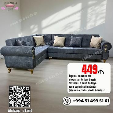 Divanlar: Künc divan, Yeni, Açılan, Bazalı, Parça, Şəhərdaxili pulsuz çatdırılma — 1
