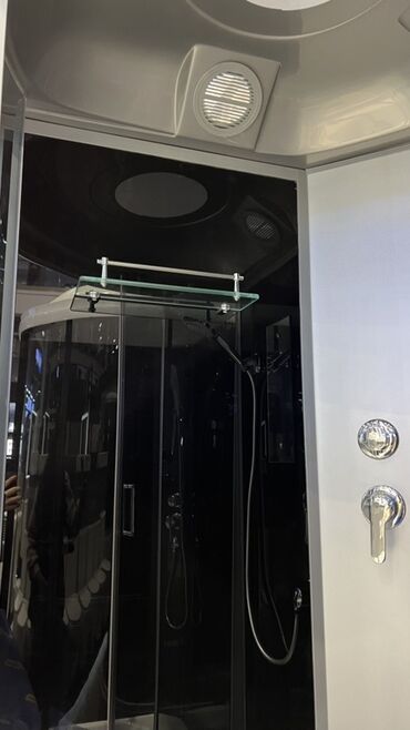 Душевые кабины: Душевая кабина Полукруглая, Размер: 90 x 90 см, Высота поддона: 15 см,Покрытие: Тонированное — 11