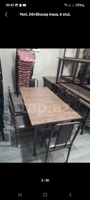 Bağ, çöl masa və oturacaq dəstləri: Yeni, Dördbucaq masa, 4 stul, Açılmayan, Stullar ilə -da lalafo.az — 3 Bağ, çöl masa və oturacaq dəstləri: Yeni, Dördbucaq masa, 4 stul, Açılmayan, Stullar ilə — 3