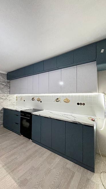 silver kitchen: Кухонный гарнитур, Новый, цвет - Серый, ДСП, Бесплатная доставка — 7