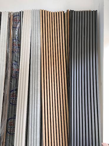 panel dekor: Dekorativ 3D lamel panellər – divar və tavan üçün - Material — 1