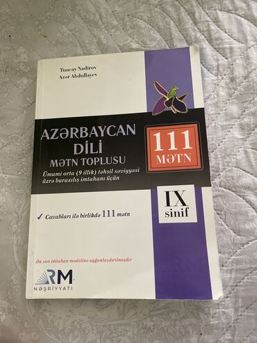 6 ci sinif azerbaycan tarixi kitabi pdf: Azərbaycan dili mətn toplusu 9 cu sinif 111 mətn (cavabları ilə