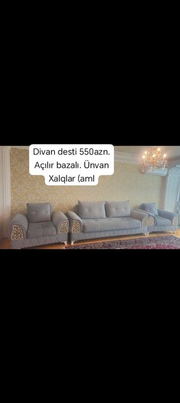 tek divanlarin qiymeti: Диван, Б/у, Ткань, Доставка в районы