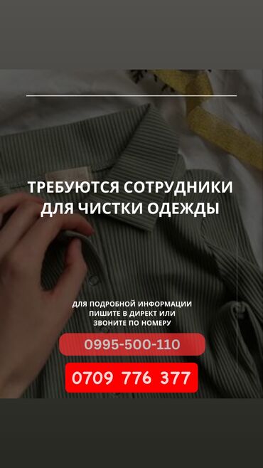 Другие специальности: Чисткага жумушчулар керек НА ПОСТОЯНКУ ОПЛАТА ЗП КАЖДУЮ СУББОТУ