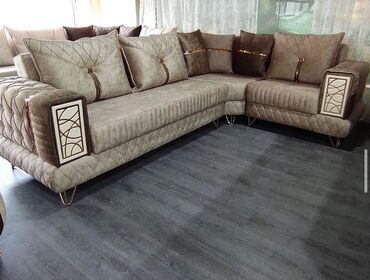 Divan və kreslo dəstləri: Künc divan, Pufik, Bazasız, Açılmayan — 9