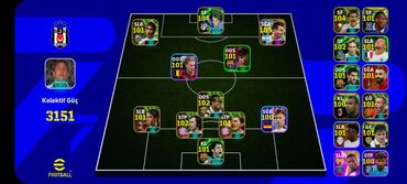 efootball mobile: EFootball 2024 oyununda güclü komanda heyəti. Heyətdə bir çox məşhur