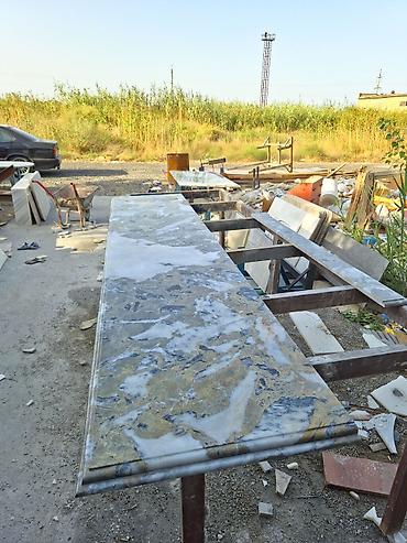 Mərmər və qranitdən hazırlanmış hamam lavabosu stolüstü panelləri -